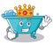 King bathtub character cartoon style