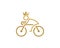 King Bike Cycle Icon Logo Design Element