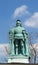 King bronze statue on Heroes Square in Budapesht, Hungary