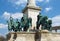 King bronze statue on Heroes Square in Budapesht, Hungary