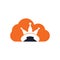 King call cloud shape vector logo design.