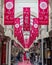 King Charles III Coronation Banners in the Burlington Arcade