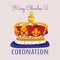 King Charles III Coronation text. Edwards crown. Prince Charles of Wales becomes King of England