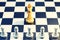 The king in chess game battle of chessboard, business strategy concept,