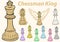 King chessman clipart