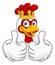 King Chicken Rooster Cockerel Bird Crown Cartoon