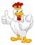 King Chicken Rooster Cockerel Bird Crown Cartoon