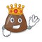King chocolate candies mascot cartoon