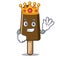 King chocolate ice cream mascot cartoon