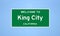 King City, California city limit sign. Town sign from the USA.