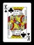 King of clubs playing card,