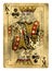 King of Clubs Vintage playing card - isolated on white