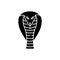 King cobra black glyph icon