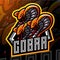 King Cobra head esport mascot logo