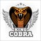 King cobra - mascot template design. Vector illustration.