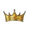 King crown. Engraving vintage vector black illustration. Isolated on white