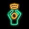 King Crown Human Talent neon glow icon illustration
