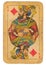 King of Diamonds old grunge soviet style playing card