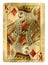 King of Diamonds Vintage playing card isolated on white