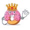 King Donut mascot cartoon style
