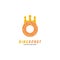 King Donuts Icon Vector Logo Template Illustration Design