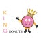 King Donuts illustration logo vector template