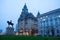 The King Edward VII Monument and the Liver Building, Liverpool