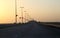 King Fahd Causeway at sunset. Bahrain