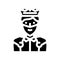 king fantasy character glyph icon vector illustration