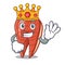 King fish slice mascot cartoon