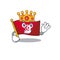 King flag tunisia character isolated with cartoon