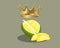 King fruit durian on flat style with king crown on top