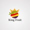 King fruit logo vector, icon, element, and template