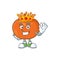 King fruit tangerine cartoon character with mascot