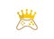King gamer crown and console symbol gaming vector play games logo design illustration on white background