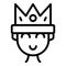 King gamer icon outline vector. Controller cyber