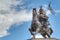 King Gesar statue. a famous landmark in the Tibetan city of Yushu, Qinghai, China.