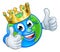 King Gold Crown Earth Globe World Cartoon Mascot