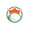 King golf vector logo design.