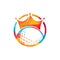 King golf vector logo design.