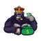 King Gorilla holding money