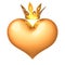 King heart golden crown
