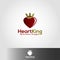 King Heart Logo Template