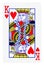 King of Hearts playing card - isolated on white