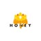 King honey melting design symbol logo vector