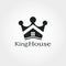 King House logo design template, illustration element -vector