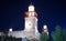 King Hussein Bin Talal mosque in Amman (at night), Jordan