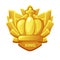 King icon. Chess award symbol for chess strategy board game.