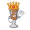 King irish coffee mascot cartoon