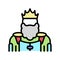 king kingdom color icon vector illustration